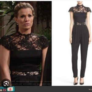 Alice + Olivia rosalia lace jumpsuit size 6